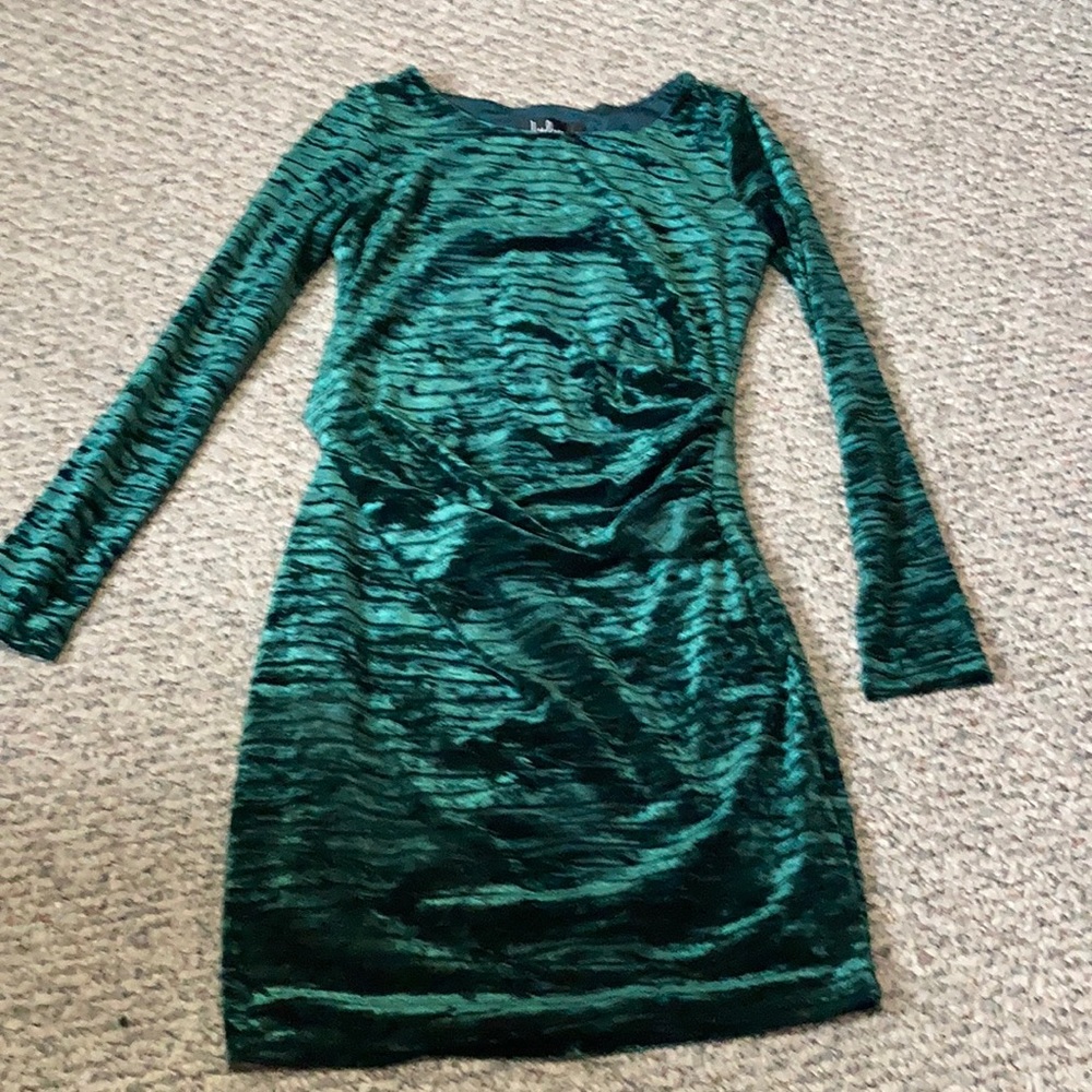Lulus crushed Velvet green dress